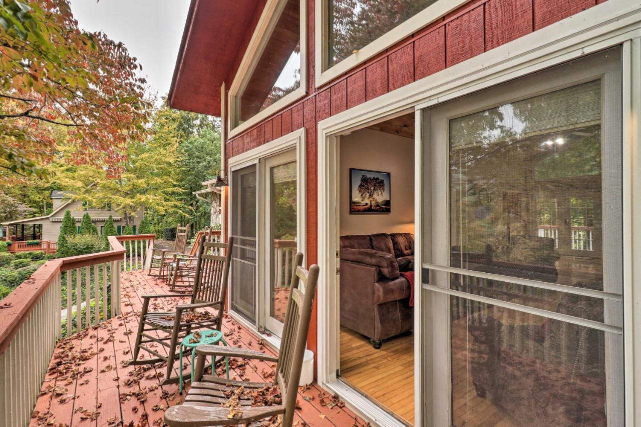 Rustic Red Cabin With Deck In Maggie Valley Club! Villa Buitenkant foto