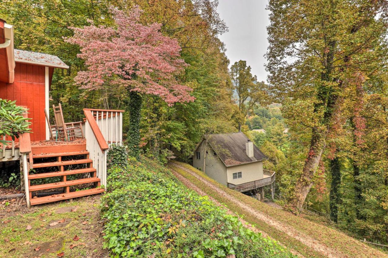 Rustic Red Cabin With Deck In Maggie Valley Club! Villa Buitenkant foto